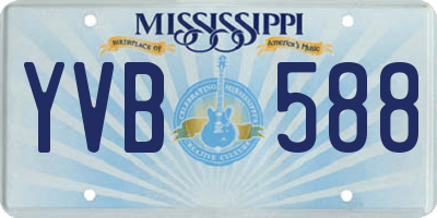 MS license plate YVB588