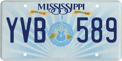 MS license plate YVB589