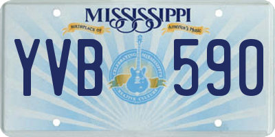 MS license plate YVB590