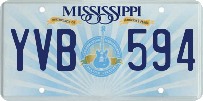 MS license plate YVB594