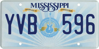 MS license plate YVB596