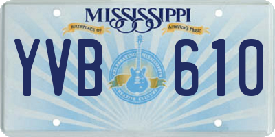 MS license plate YVB610