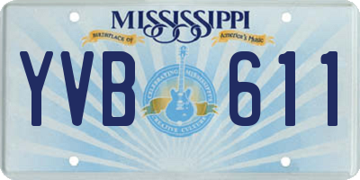 MS license plate YVB611