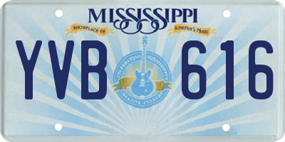 MS license plate YVB616