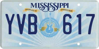 MS license plate YVB617