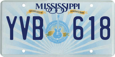 MS license plate YVB618