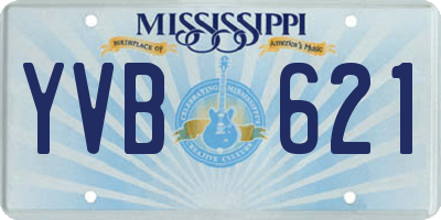 MS license plate YVB621