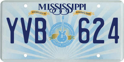 MS license plate YVB624