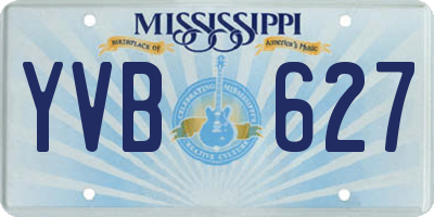 MS license plate YVB627