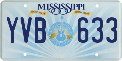 MS license plate YVB633