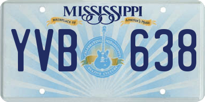 MS license plate YVB638