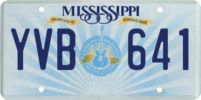 MS license plate YVB641