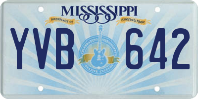 MS license plate YVB642