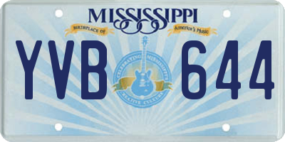MS license plate YVB644