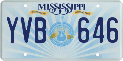 MS license plate YVB646