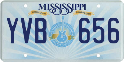 MS license plate YVB656