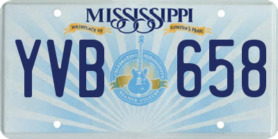 MS license plate YVB658