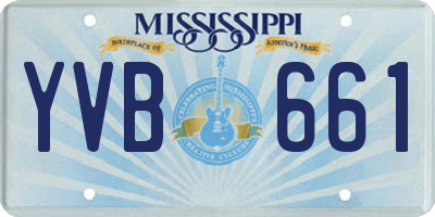 MS license plate YVB661