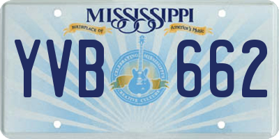 MS license plate YVB662