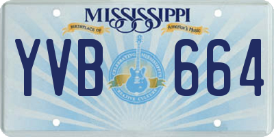 MS license plate YVB664