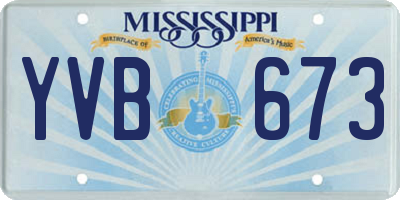 MS license plate YVB673