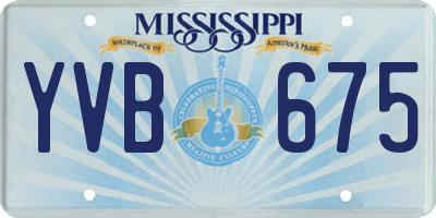 MS license plate YVB675