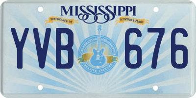 MS license plate YVB676