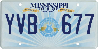 MS license plate YVB677
