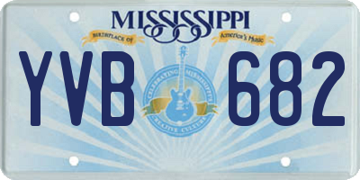 MS license plate YVB682