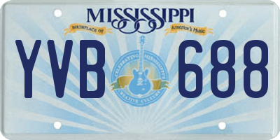 MS license plate YVB688