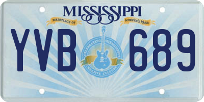 MS license plate YVB689