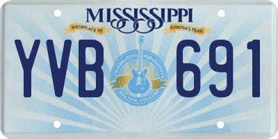 MS license plate YVB691