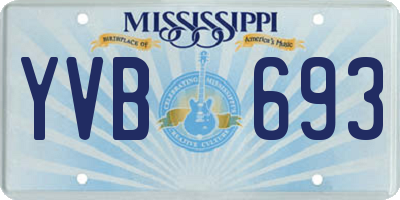 MS license plate YVB693