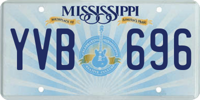 MS license plate YVB696