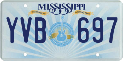 MS license plate YVB697