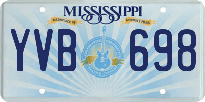 MS license plate YVB698