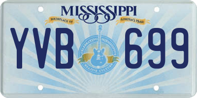 MS license plate YVB699
