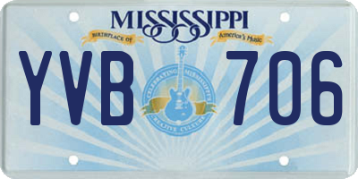 MS license plate YVB706