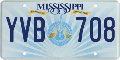 MS license plate YVB708
