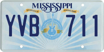 MS license plate YVB711