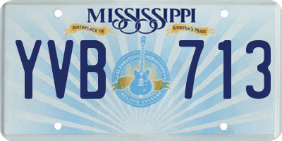 MS license plate YVB713