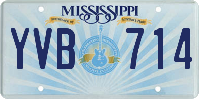 MS license plate YVB714