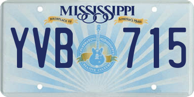 MS license plate YVB715