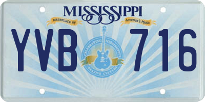 MS license plate YVB716