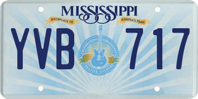 MS license plate YVB717