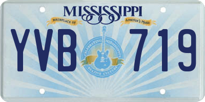 MS license plate YVB719