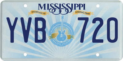 MS license plate YVB720