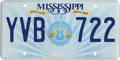 MS license plate YVB722