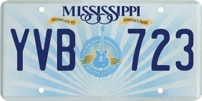MS license plate YVB723