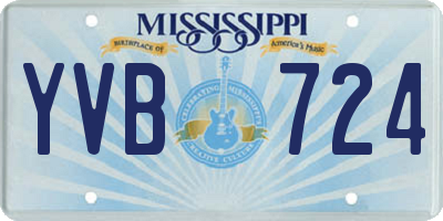MS license plate YVB724